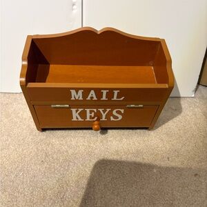 Wooden Mail and Key Holder